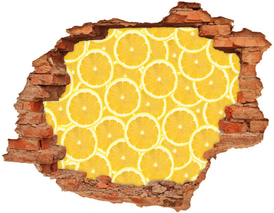 Adesivo murale buco 3D Esplosione di limone