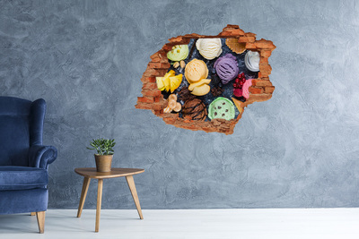 Adesivo effetto buco nel muro Follia di ghiaccio