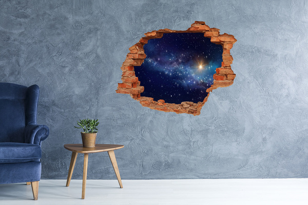 Adesivo murale buco 3D Spazio cosmico