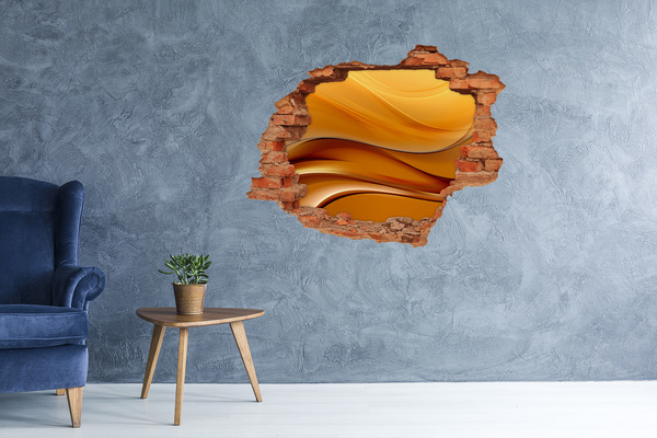 Adesivo effetto buco nel muro Onda dorata nel muro
