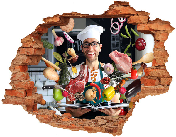 Adesivo con buco sbrecciato Follia in cucina