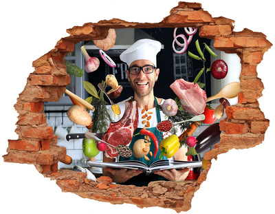 Adesivo con buco sbrecciato Follia in cucina