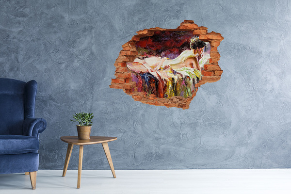 Adesivo con buco sbrecciato Paesaggio montano pittoresco