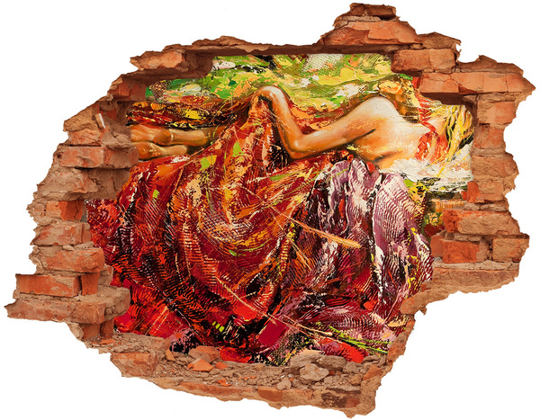 Adesivo effetto buco nel muro Il mondo sommerso dei colori