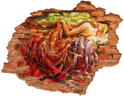 Adesivo effetto buco nel muro Il mondo sommerso dei colori