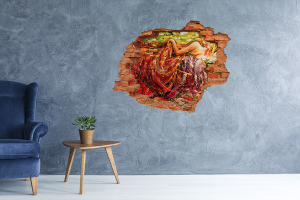 Adesivo effetto buco nel muro Il mondo sommerso dei colori