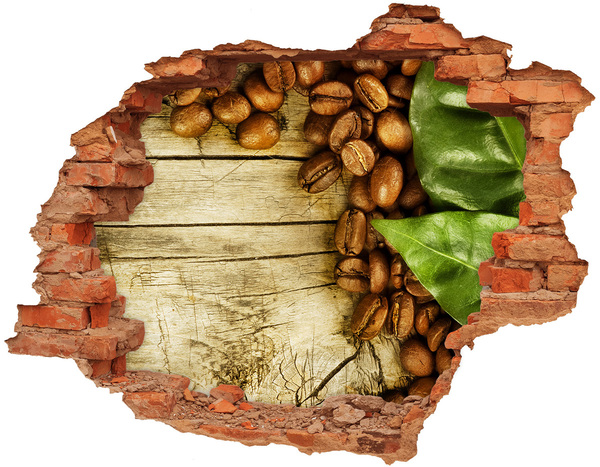 Adesivo effetto buco nel muro Caffè in una buca di cemento