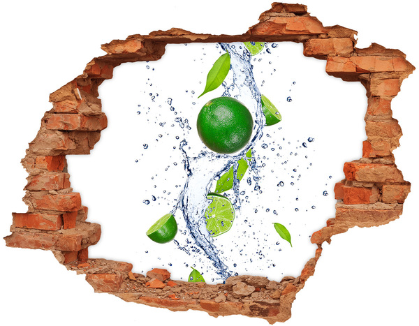 Adesivo effetto buco nel muro Lime rinfrescante in acqua