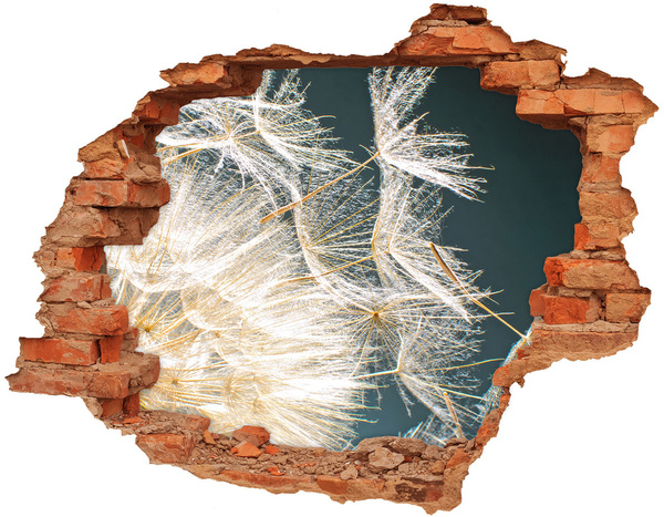 Adesivo murale buco 3D Un paesaggio floreale dietro la buca