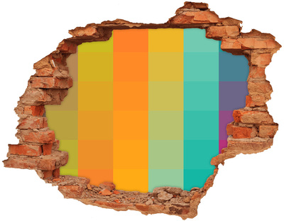 Adesivo murale buco 3D Un buco colorato nel muro