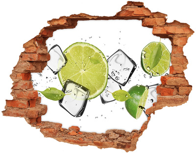 Adesivo effetto buco nel muro Un cocktail rinfrescante al lime