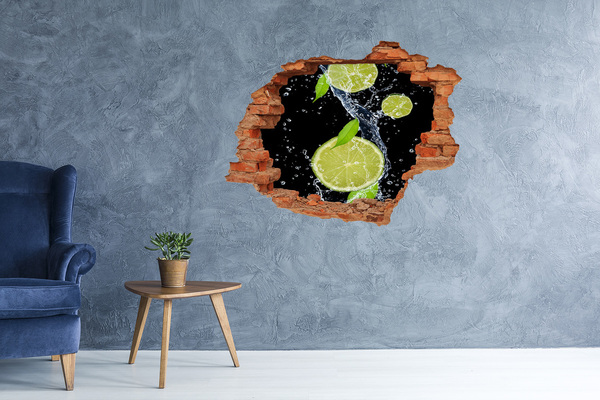 Adesivo effetto buco nel muro Cocktail rinfrescante al limone