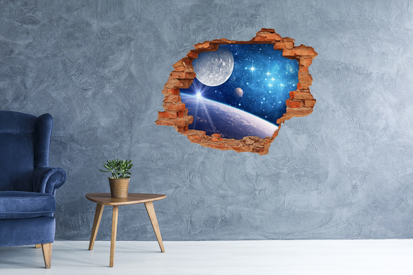 Adesivo effetto buco nel muro Spazio cosmico