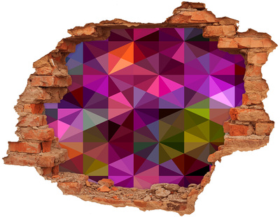 Adesivo effetto buco nel muro Vetrate colorate nel buco nel muro