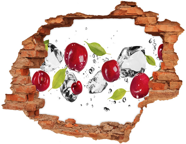 Adesivo effetto buco nel muro Frutta nel ghiaccio