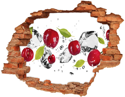 Adesivo effetto buco nel muro Frutta nel ghiaccio