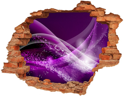 Adesivo murale buco 3D Spazio viola nel muro