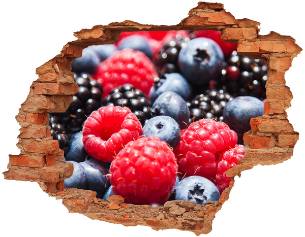 Adesivo effetto buco nel muro Esplosione di frutta