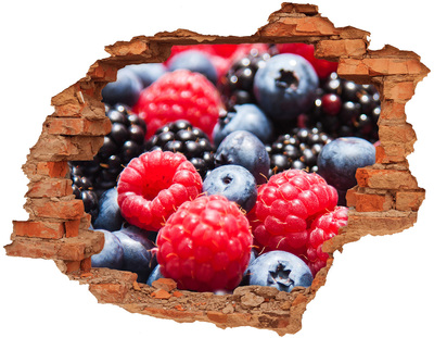 Adesivo effetto buco nel muro Esplosione di frutta