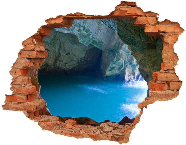 Adesivo murale buco 3D Baia nella grotta