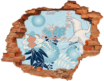 Adesivo murale buco 3D Il mondo sottomarino dei coralli