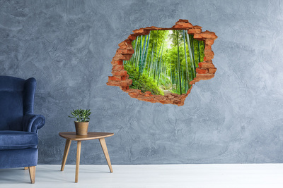 Adesivo murale buco 3D Foresta di bambù