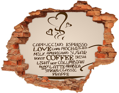 Adesivo con buco sbrecciato Oasi del caffè