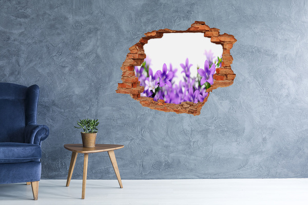 Adesivo effetto buco nel muro Fiori in Paradiso