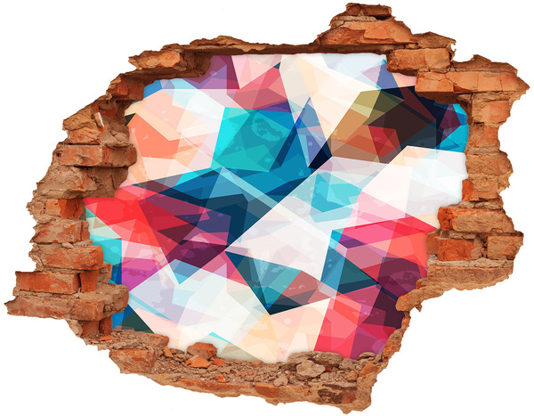 Adesivo con buco sbrecciato Un mondo cristallino e colorato