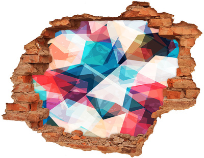 Adesivo con buco sbrecciato Un mondo cristallino e colorato