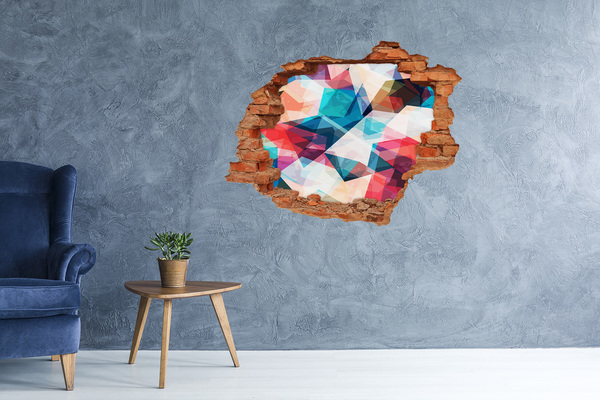 Adesivo con buco sbrecciato Un mondo cristallino e colorato