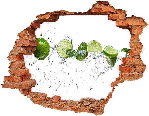 Adesivo murale buco 3D Cocktail rinfrescante al lime