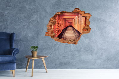 Adesivo murale buco 3D Santuario Fushimi Inari