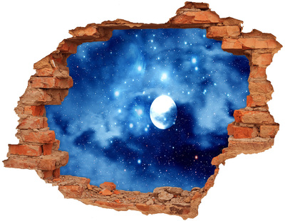 Adesivo effetto buco nel muro Spazio cosmico