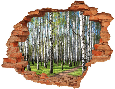 Adesivo murale buco 3D Oasi nella foresta