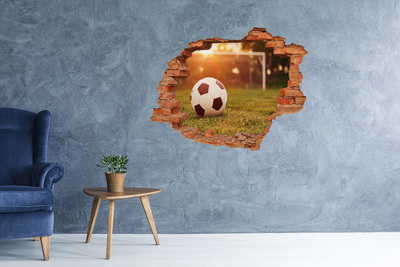 Adesivo murale buco 3D Calcio sul campo