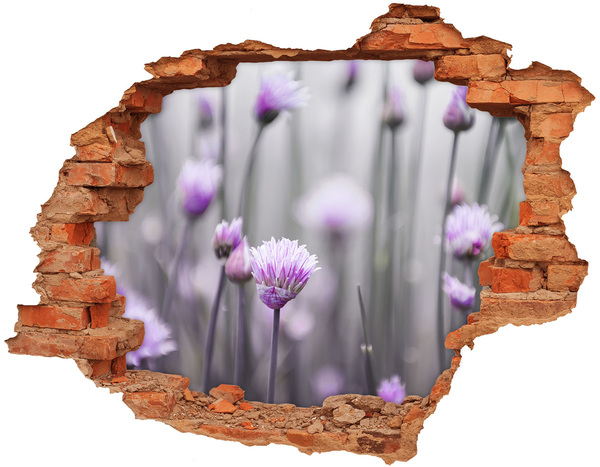 Adesivo effetto buco nel muro Un paradiso di fiori dietro il muro