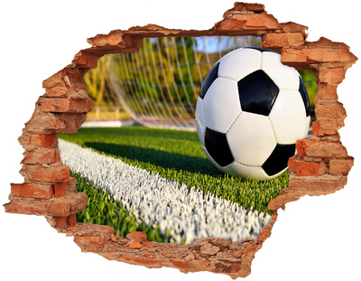 Adesivo effetto buco nel muro Il calcio in azione