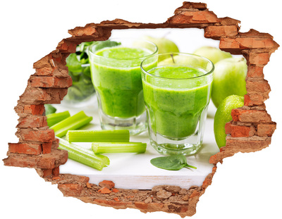 Adesivo con buco sbrecciato Cocktail salutare verde