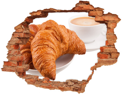Adesivo murale buco 3D Colazione in un bistrot parigino