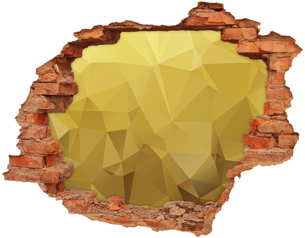 Adesivo con buco sbrecciato La crepa dorata nel muro