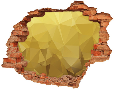 Adesivo con buco sbrecciato La crepa dorata nel muro