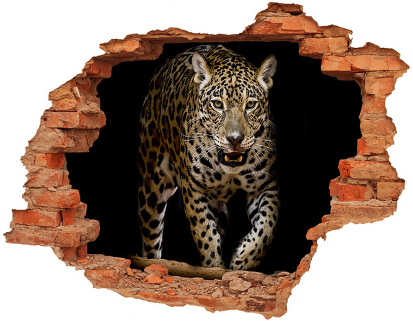 Adesivo murale buco 3D La tigre nella giungla