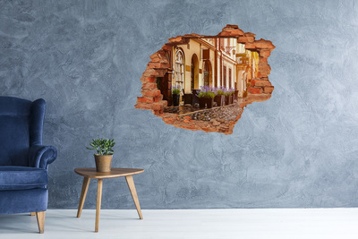 Adesivo effetto buco nel muro Un angolo incantevole con la lavanda