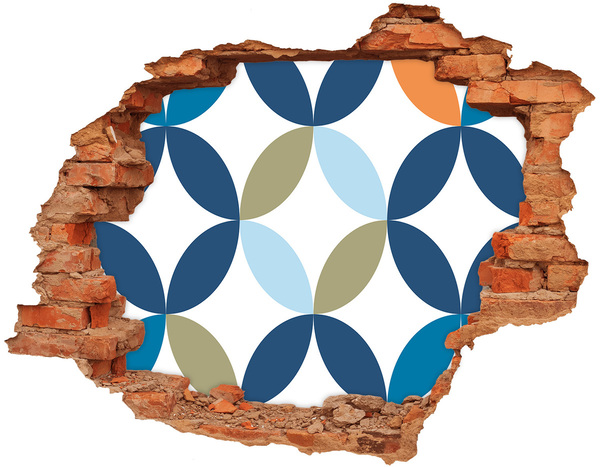 Adesivo effetto buco nel muro Un motivo moderno sullo sfondo della parete