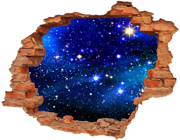 Adesivo effetto buco nel muro Buco spaziale nel muro