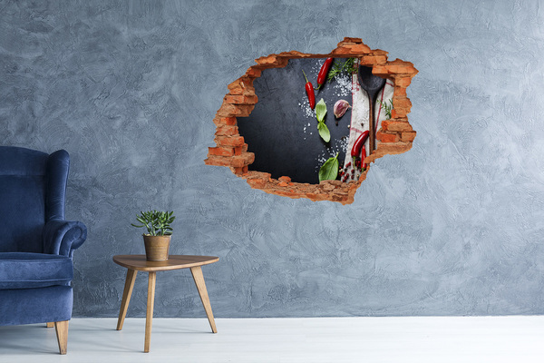 Adesivo con buco sbrecciato Una cucina ricca di sapore