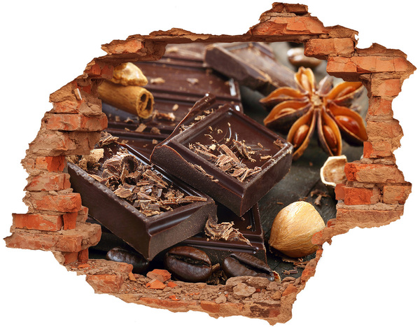 Adesivo con buco sbrecciato Delizia al cioccolato