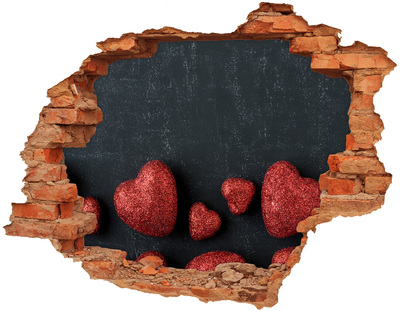 Adesivo con buco sbrecciato Un cuore in rovina