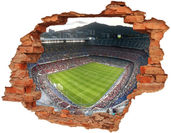 Adesivo murale buco 3D Stadio di calcio in azione